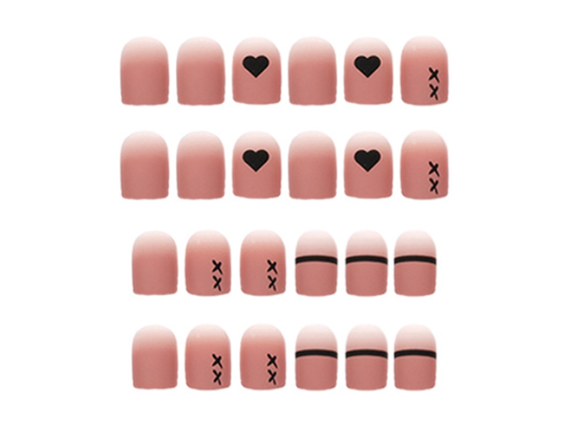 Tips para Unhas Modelo Hy352 + Kit de Ferramentas com Gel Rosa AURUM