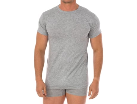 T-Shirt de Homem Q-EN Algodão Cinzento (S)