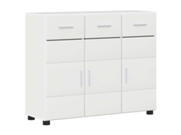 Aparador | Buffet Com Porta Florin Branco Brilhante 88,5 X 30,5 X 73 Cm