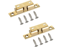 Conjunto De 5 Peças Fecho Pressão Esfera Dupla Em Cobre Portas Armários E Móveis, Com 7cm De Comprimento E