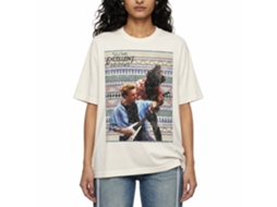 Rockinstone Bill And Ted Rockin Out Solid Natural Adult T-shirt Size:l