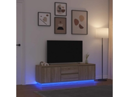 Móvel De Tv | Gabinete De Tv | Armário De Tv Com Luzes Led 160,5x41x50 Cm Carvalho Sonoma