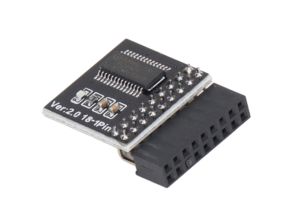 Módulo De Segurança Tpm2.0 18pin Para Placa-mãe Asrock - Cartão Lpc Para Atualização E Teste Do Windows 11 (preto)