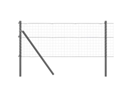 Conjunto 26 Poste De Cerca Vidaxl Cinzento Aço (80 Cm)