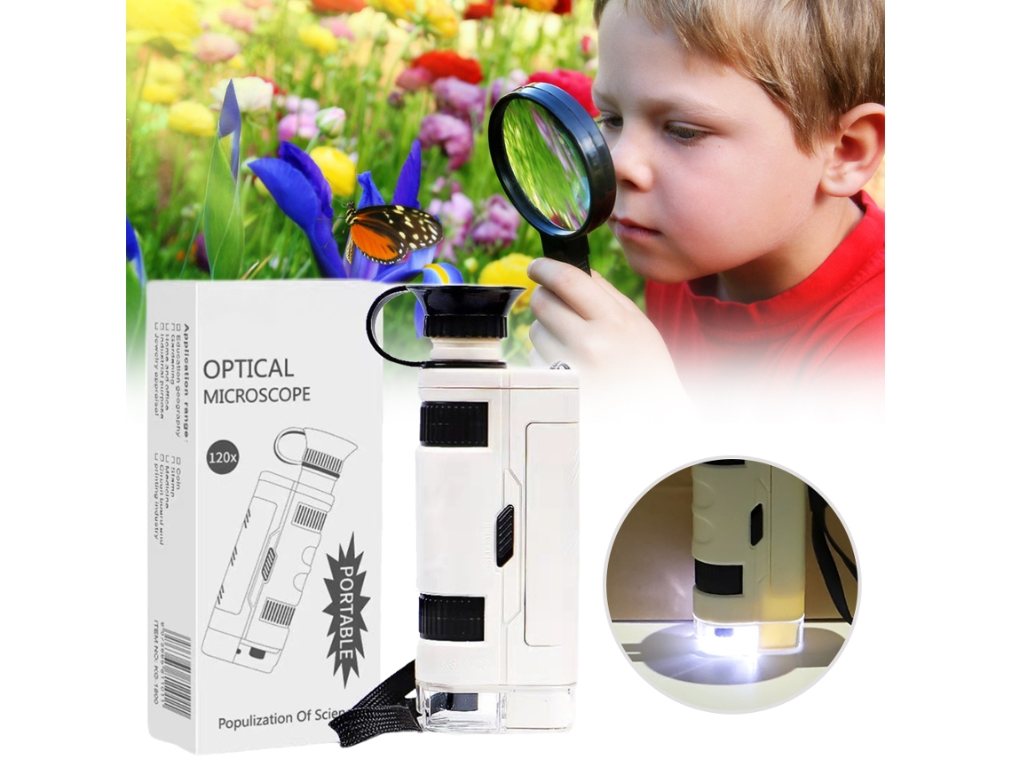 Microscópio Portátil LAXISCREED com Luz Led para Crianças