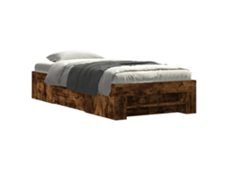 Bed Frame, Bed Frames Vidaxl Marrom Madeira Processada (100 X 200 Cm)