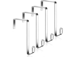 Lurelia Cabideiro De Porta, Pack Com 4, Para Parede, Em Metal, Para Toalhas E Roupas, 4,1 Cm, 7 Kg
