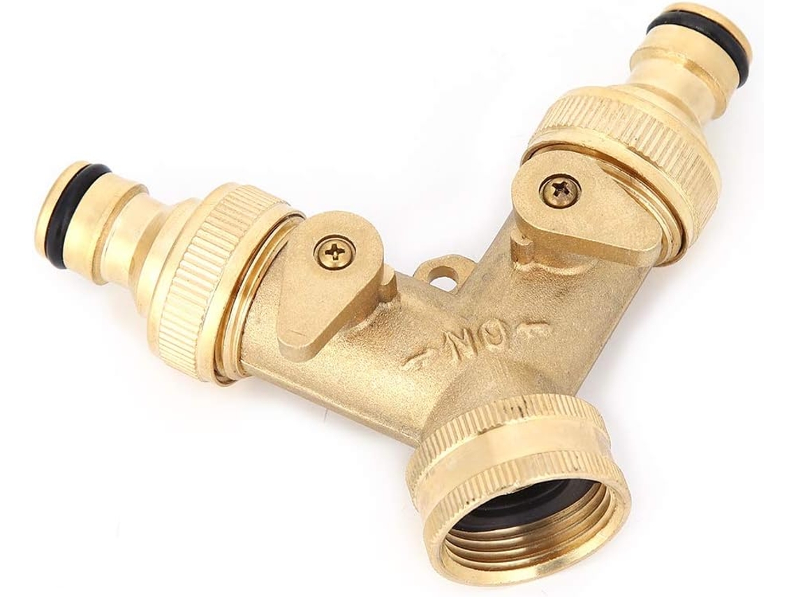 Conector Tipo Y De Latão 3/4 Polegada Para Válvula, Adaptador