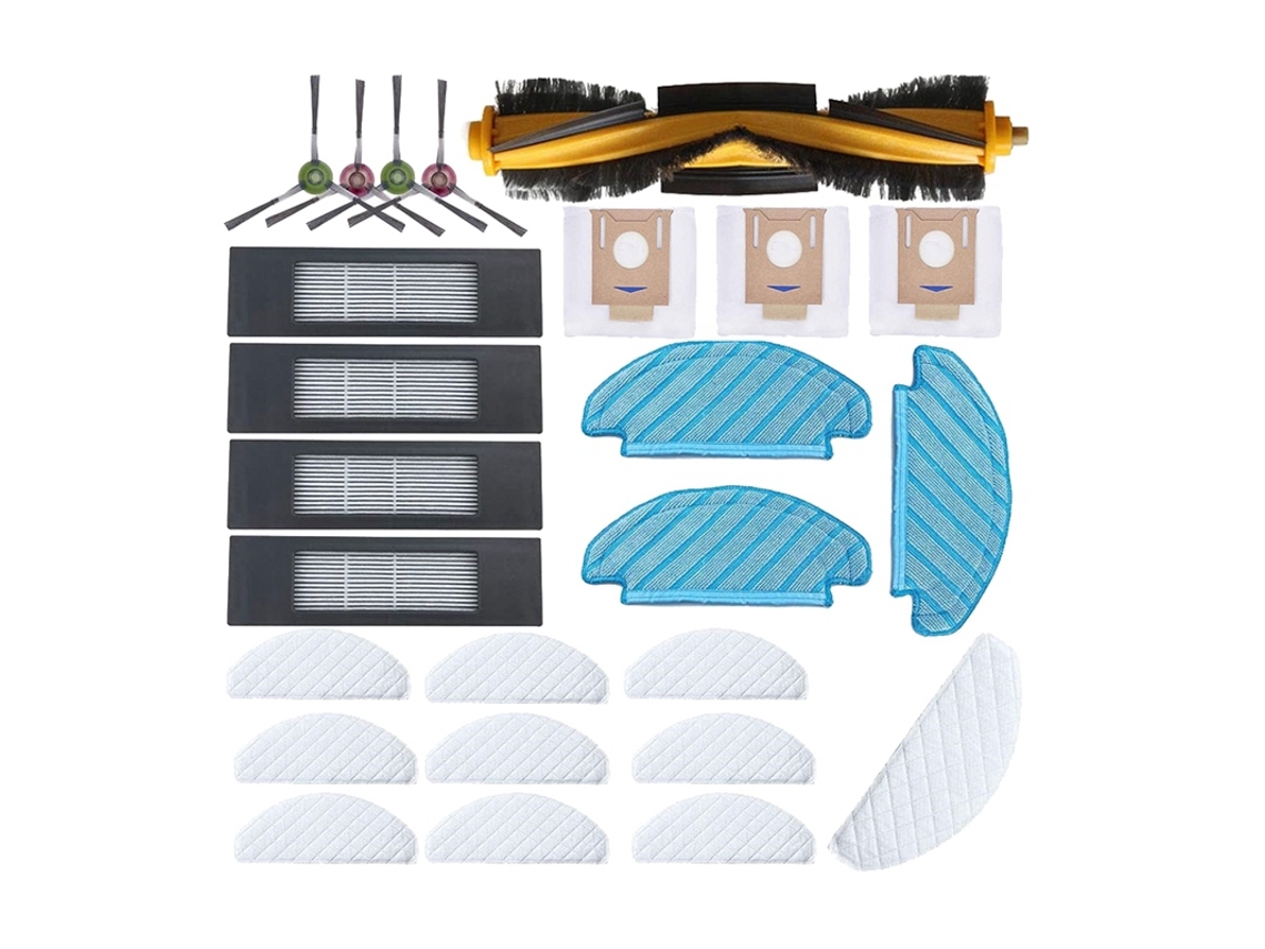 Peças de reposição escova saco pó filtros kit para ecovacs deebot ozmo t8, t8 aivi, robô aspirador acessórios