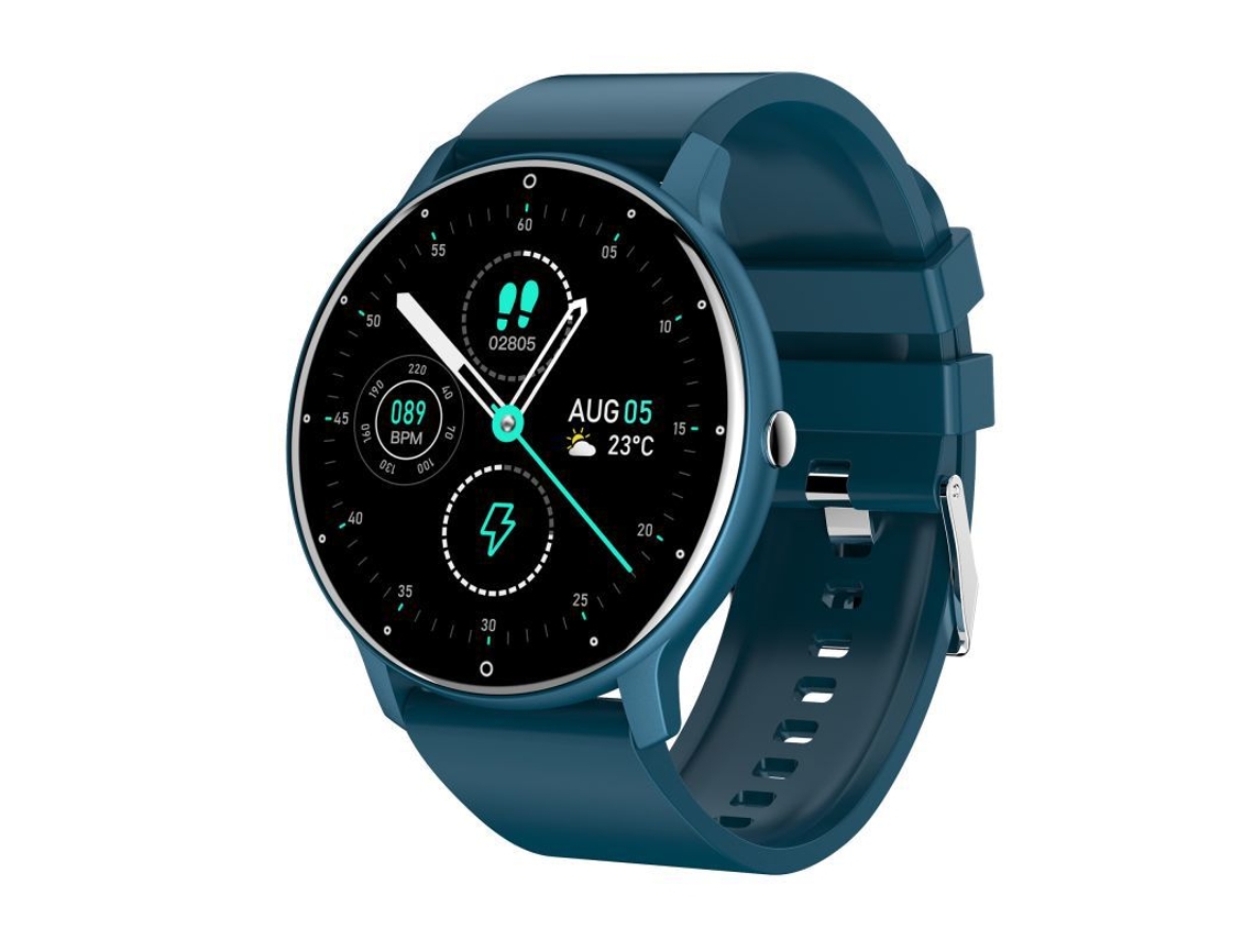 Smart Watch Zl02D Chamada Bluetooth Exercício de Oxigênio no Sangue com Frequência Cardíaca Azul GODTVAGT