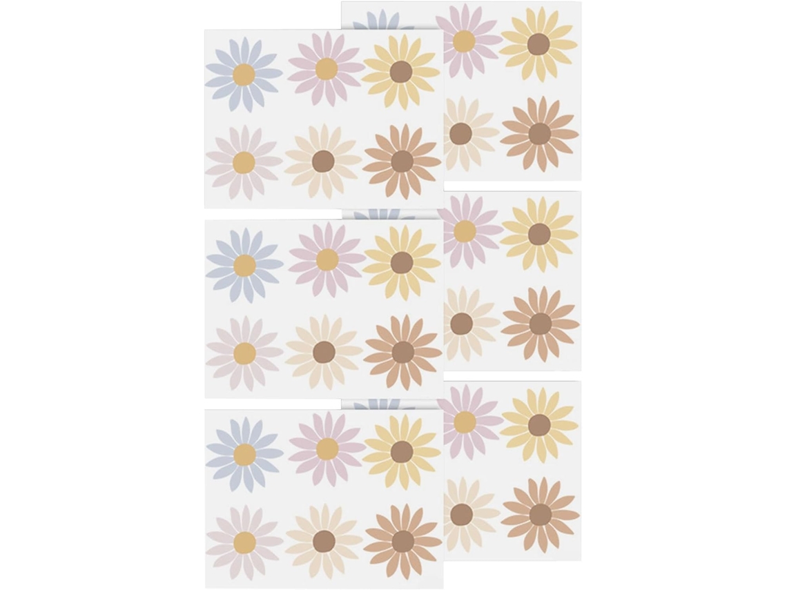 Adesivos De Parede Com Margaridas, Decoração Floral Moderna Para Casa |