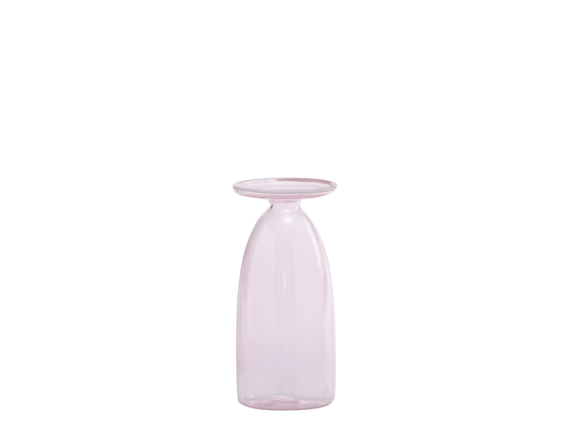 Jarra Un Fiore Em Vidro Borossilicato Soprado À Mão, Cor Rosa, Capacidade De 22 Cl, Design Refinado E Elegante Com Boca Alargada Decorativa.
