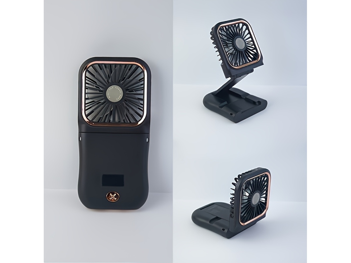 Ventilador portátil com visualização digital, dobrável, usb, uso doméstico STELASPLEN