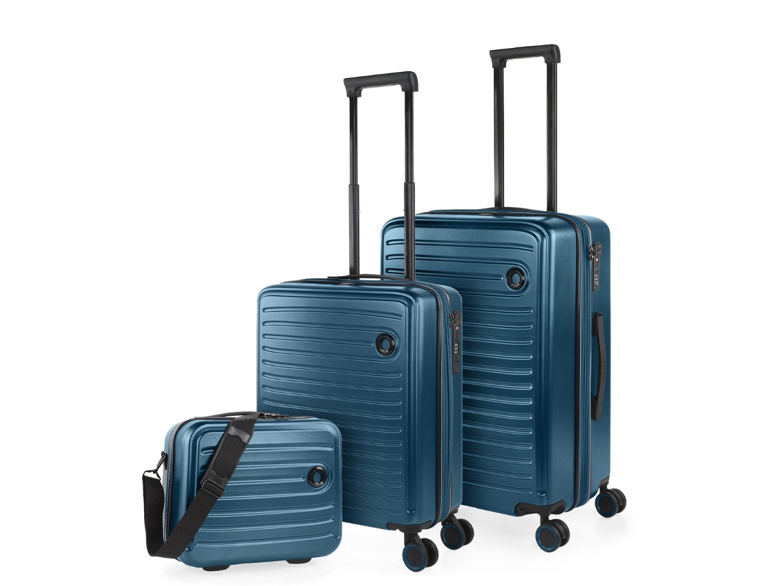 Conjunto De Malas Rígidas Em Abs Jaslen Padua Azul (43x65x27 Cm 68l)