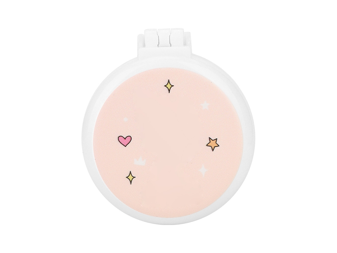 Peine Plegable Portátil Com Padrão De Cartoon Cute Cavalo Roxo Peine De Massagem Com Espelho