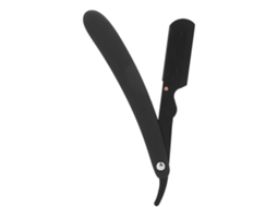2026 navaja Recta Profesional de Barbear para Hombre Con Mango Plegable Sin Hoja Plated Black para Salones de Belleza