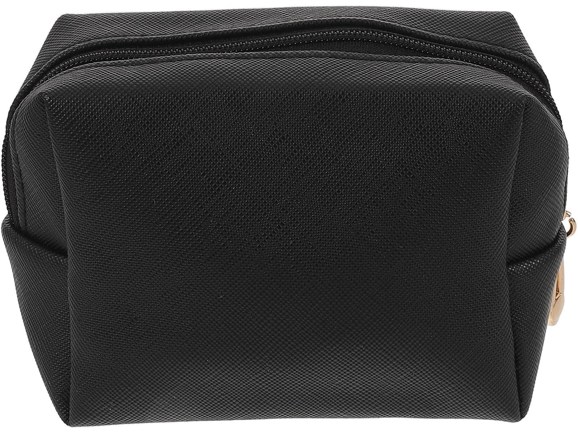 Estojo Preto Com Zíper Para Batom, Compacto Para Viagens E