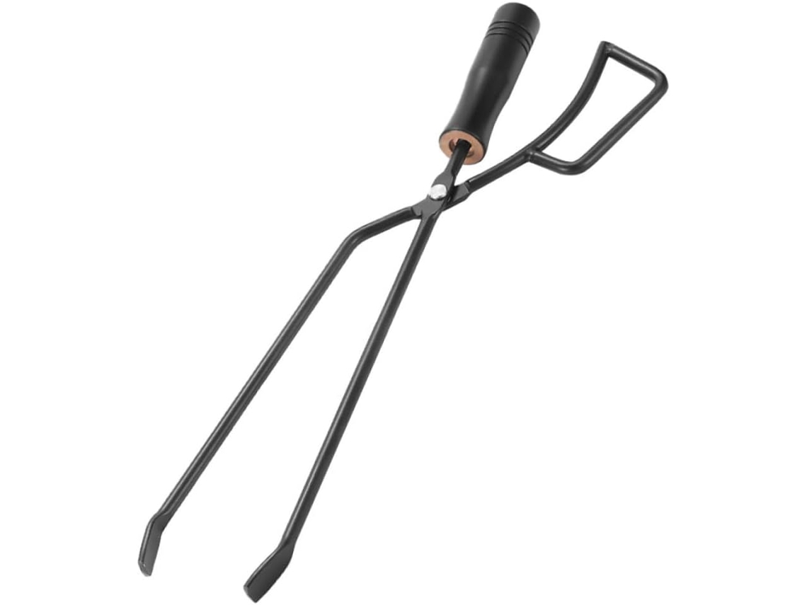 Pinças Para Carvão Homoyoyo Churrasco Ao Ar Livre Com Cabo De Madeira Alongado, Utensílio Para Fogueira E Lareira