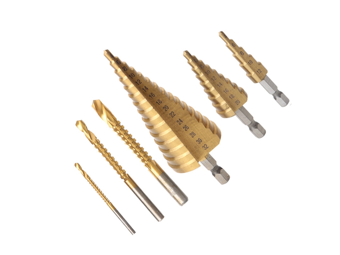 Conjunto De 6 Brocas Escalonadas Com Estojo