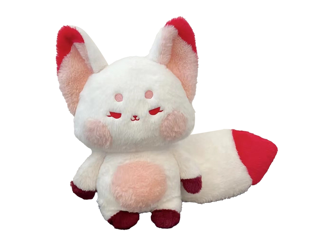 Boneca de Raposa Pelúcia Fofa Macia 60cm para Crianças Presente Aniversário Vermelho Rosa | S/MARCA