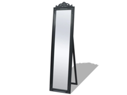 Vidaxl Espelho De Pé Em Estilo Barroco, 160x40 Cm, Preto