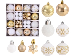 Conjunto de 44 Bolas Natal, Enfeites para Árvore, Ergonômico, Uso Diário STELASPLEN