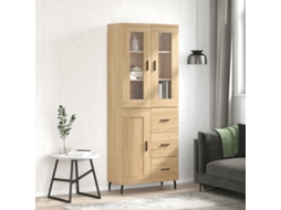 Vidaxl Armário Alto 69,5x34x180 Cm Derivados De Madeira Cor Sonoma