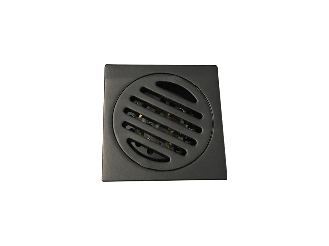 Ralo de Chão AQUAFORGE preto, 98x98mm