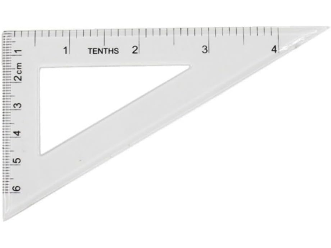 Réguas de plástico transparente Hemoton, design prático e fáceis de transportar, conjunto de 4 unidades para uso escolar.