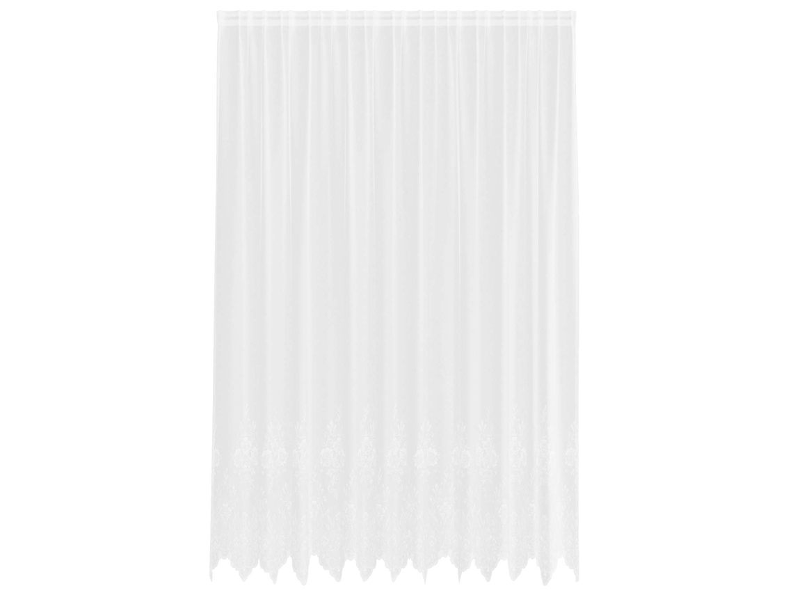 Maison Exclusive - Cortina De Renda Com Cortinas Branco 300 X 300 Cm Poliéster