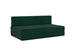 Sofá Cama Dobrável Verde escuro 152 X 86,5 X 60 Cm Tecido SYFAX