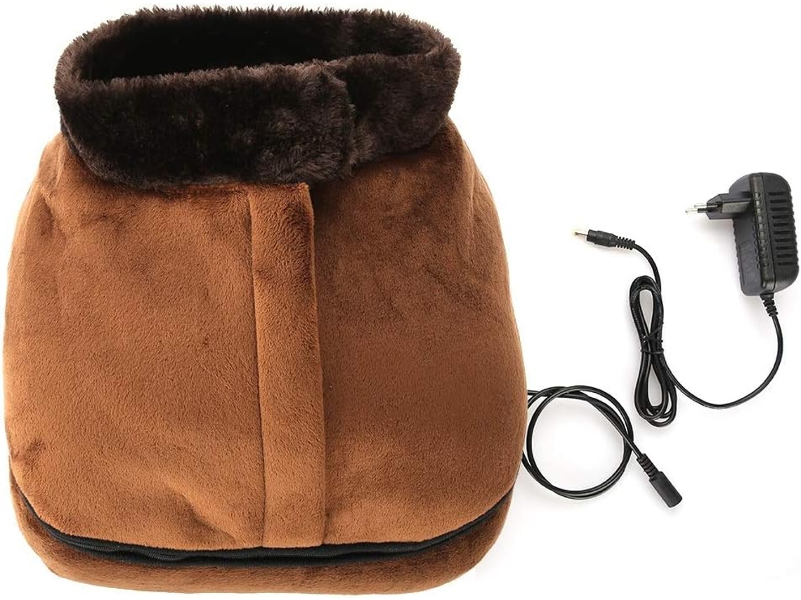 Massageador De Pés Aquecedor Elétrico De Veludo Para Pés 2 Em 1 Slowmoose