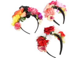Conjunto De 3 Tiaras Vintage Góticas Com Flores, Perfeitas Para O Dia Dos Mortos.