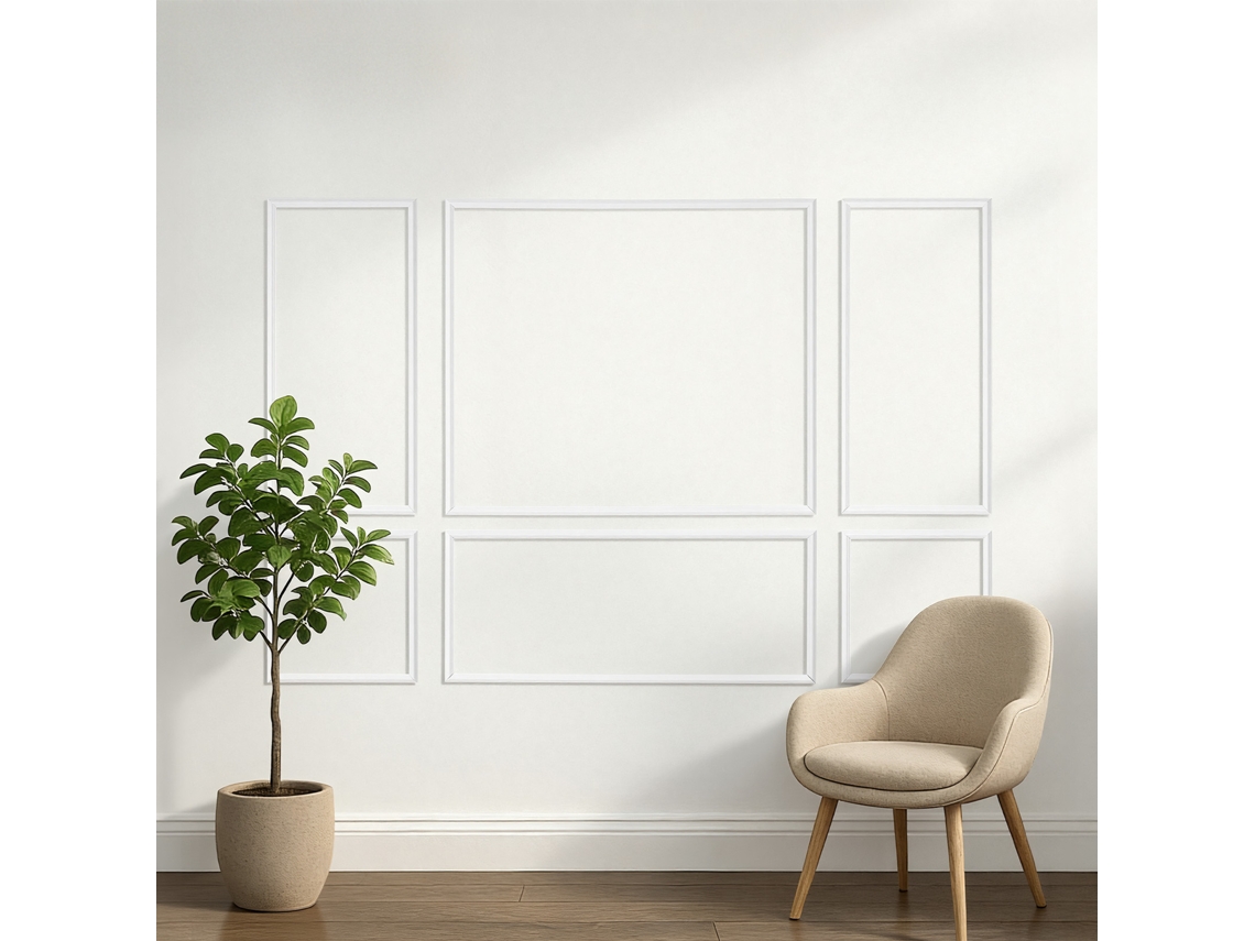 Molduras Decorativas Para Parede 3 Conjuntos 57,91 X 143 Cm 57,91 X 57,91 Cm Decoração Vevor