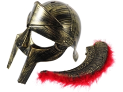 Capacete De Soldado Romano De Plástico Leve, Chapéu Vermelho Para Fantasia De Adultos, Acessório.