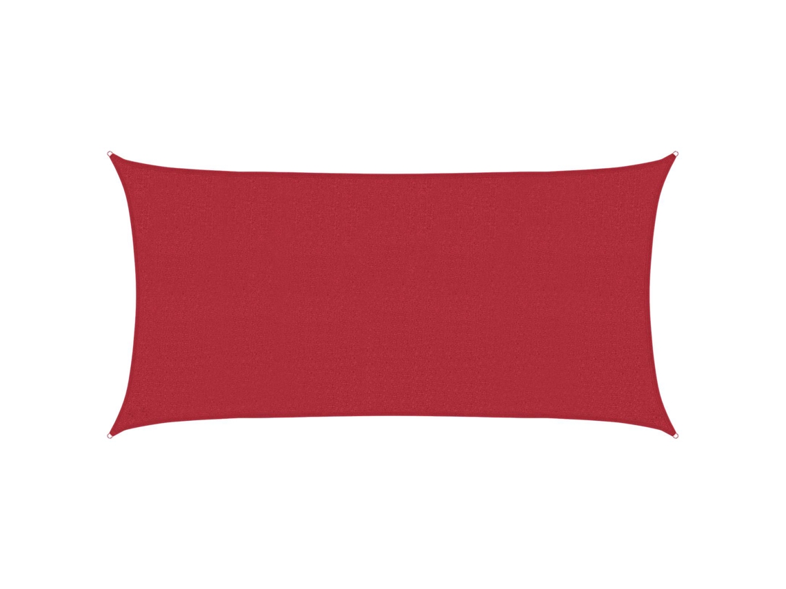 Vela De Sombra Retangular Pangivo Em Hdpe Vermelho 2 X 6 M
