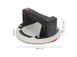 Laxiscreed Alavanca De Sucção Eléctrica 8" Para Vidros E Azulejos, Capacidade Até 272 Kg