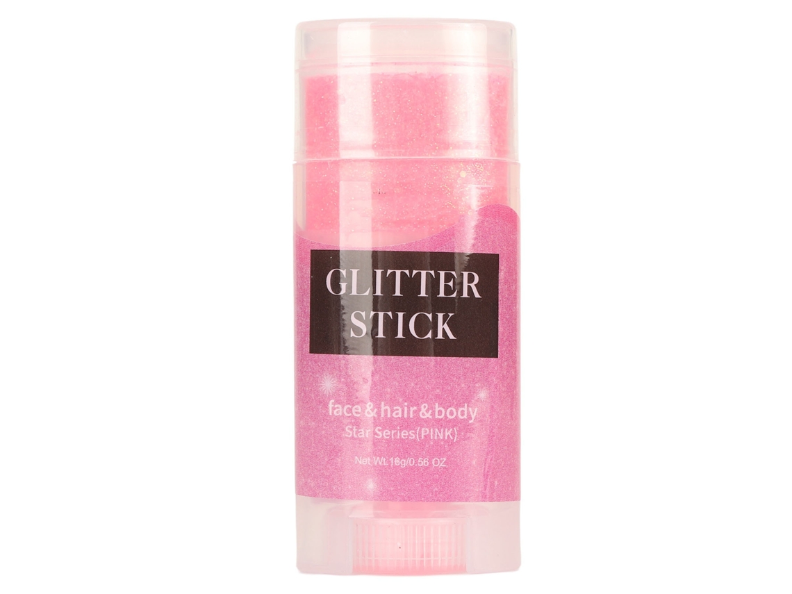 Glitter Stick Corporal Facial E Capilar Para Mulheres E Meninas, Glitter De Maquiagem Com Adesivo 16g Rosa Para Halloween Natal Rave
