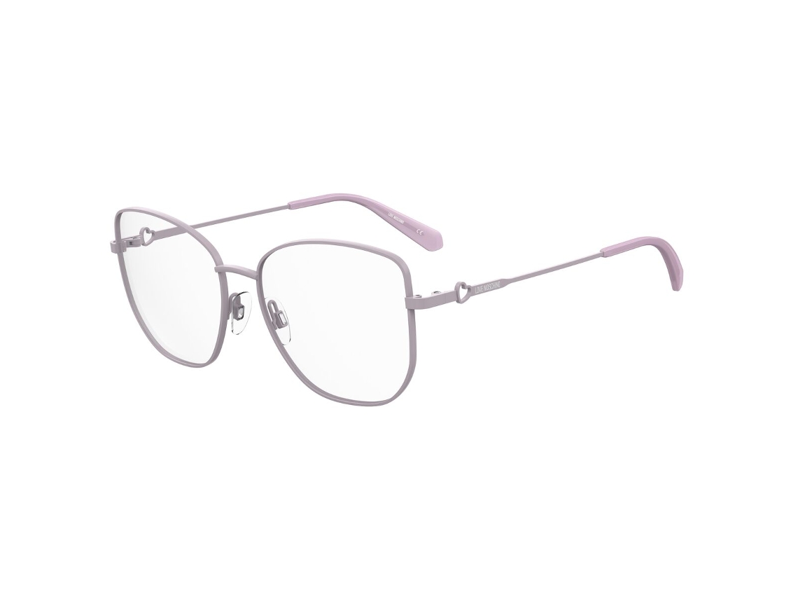Armação de óculos de grau feminino Love Moschino Mol601-789f516 (roxa - metal - Ø 55 mm)