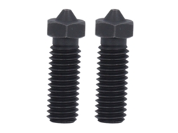 2 Peças De Bicos De Aço Temperado Com 3 Orifícios 1.75mm Para Impressora 3d Sidewinder X X2 0.4mm