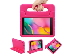 2026 capa para Galaxy Tab a 8.0 2019 Sm t290/t295 Anti choque Infantil com Apoio e Maniglia Rosa
