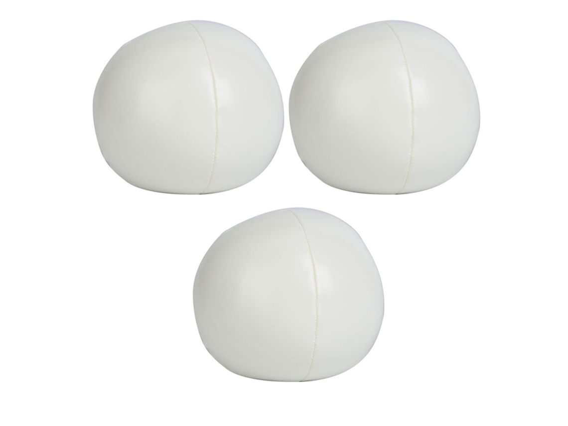 Rebe-3 Peças Bola De Malabarismo De Pu Conjunto Para Principiantes E Profissionais (branco)