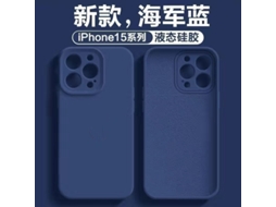 Capa Para Iphone 17 Pro, Azul Marinho, Em Silicone Sólido E Silicone Líquido.