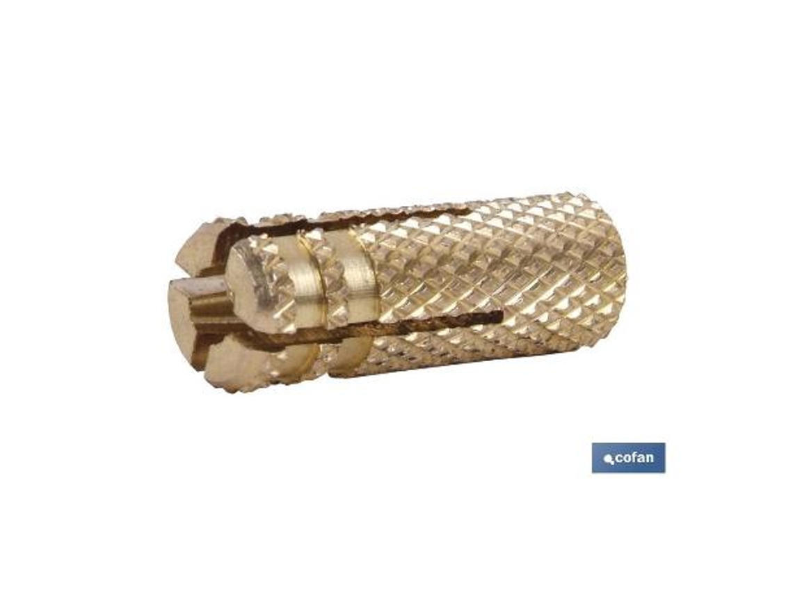 Taco de laton m-10   caja 50 unid.
