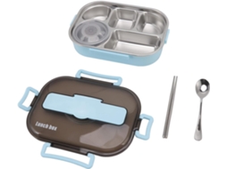 Lancheira Semme Greenbento Em Aço Inoxidável Com 5 Compartimentos, Recipiente Térmico Para Alimentos Com Tigela Sopa