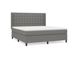Box Spring Bed, Box Spring Beds Vidaxl Cinzeto Tecido (180 X 200 Cm)