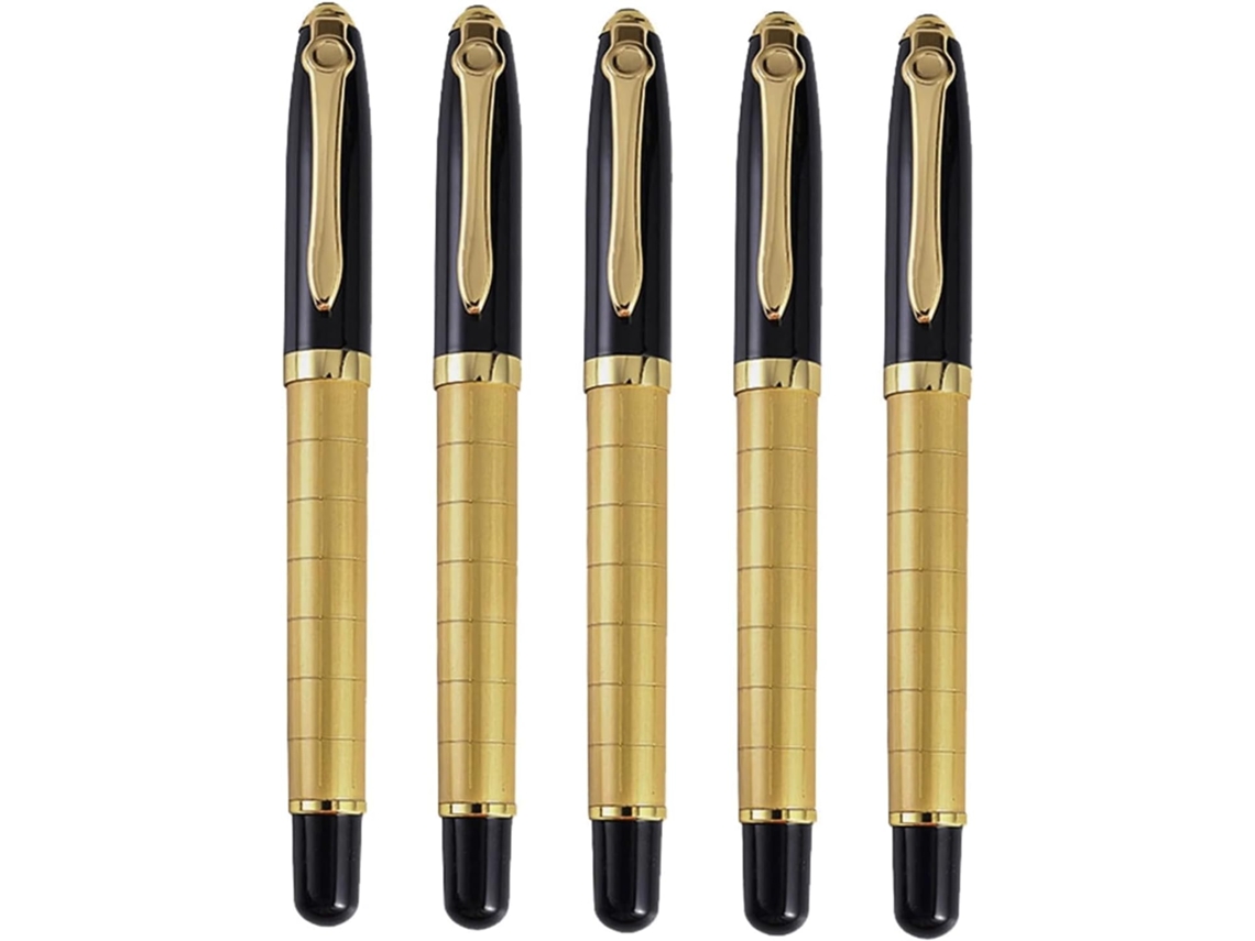 Conjunto De 5 Canetas Esferográficas Luxo, Ponta 0,5 Mm, Rollerball