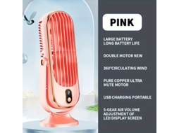 Ventilador de Secretaria Ultra Silencioso Refrigerador Ar Compacto Usb Recarregável por Ideal para Uso no Escritório e em Casa, Fácil Ut STELASPLEN