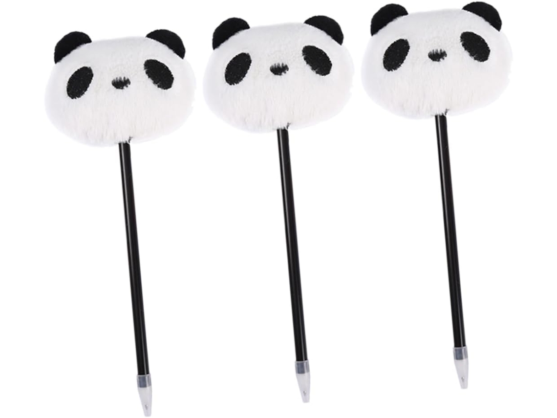 Conjunto De 3 Canetas Esferográficas Panda Ergonômicas - Acessórios