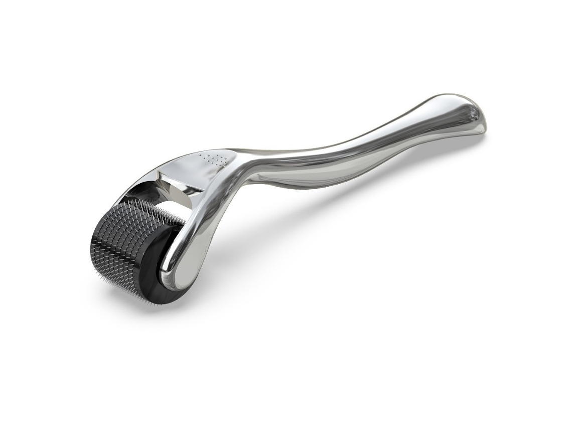 Derma Roller com 540 agulhas de 0,5 mm, capa metálica, para tratamentos de pele, estimula o colágeno e melhora a textura. YANYXR